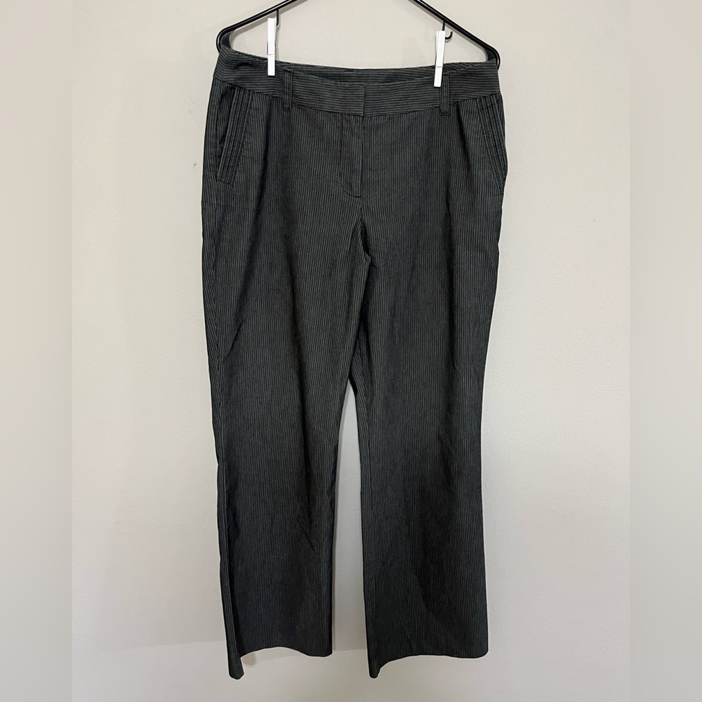 Chico's Charcoal Striped Pants
